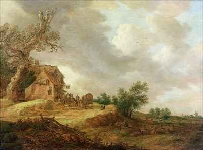 Landscape with Figures Outside an Inn