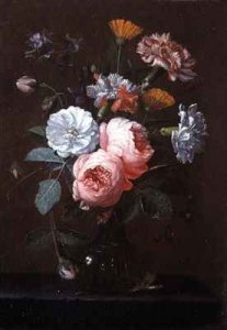 Still Life of Roses Carnations and Other Flowers