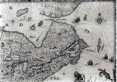 Map of New France dedicated to Colbert by Duchesneau Intendant