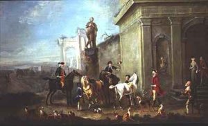 A Hunting Party by a Country House