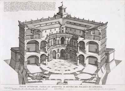 Cross-section of Villa Caprarola