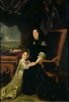 Francoise dAubigne 1635-1719 Marquise of Maintenon and her Niece Francoise dAubigne the Future Duchess of Noailles