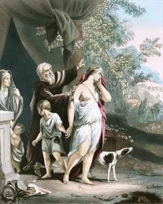 Hagar and her son departeth