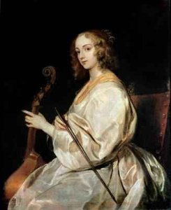 Young Woman Playing a Viola da Gamba