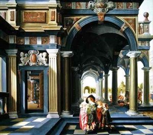 Elegant figures in a loggia1