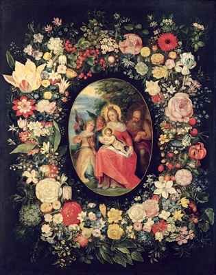 The Holy Family Framed by a Garland of Flowers