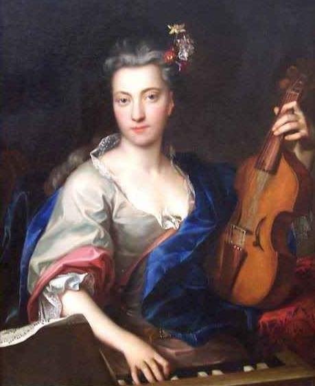 Young Woman Playing the Voile dAmore