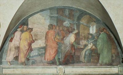 St Antoninus Founds the Company of Good Men at San Martino lunette