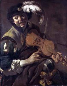 A Boy Playing the Violin