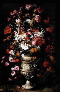 Flowers in a Figured Vase