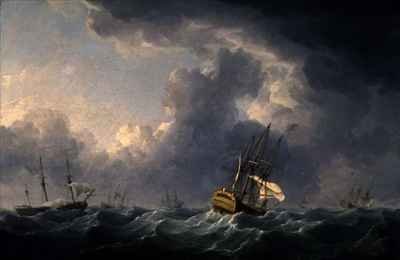 English Ships Running Before a Gale