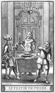 Don Juan and the Commendatore, frontispiece illustration from 'Don Juan, or Le Festin de Pierre' by Moliere