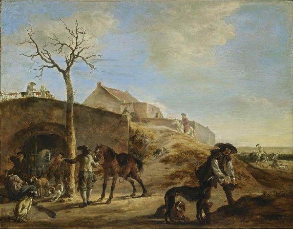 Landscape with Huntsmen 1651