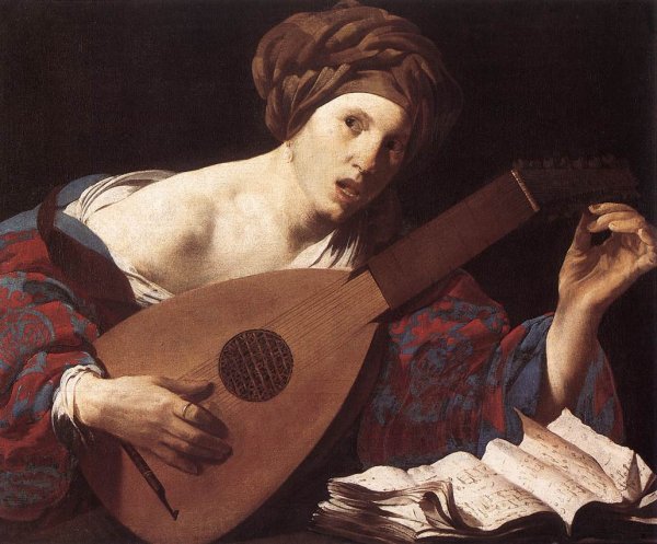 Woman Playing the Lute 1624-26