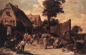 Peasants Dancing outside an Inn 1645-50