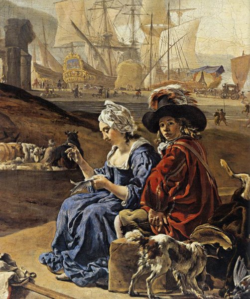 An Italian Seaport (detail) 1666