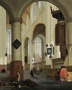 Interior of the Oude Kerk in Delft (1)