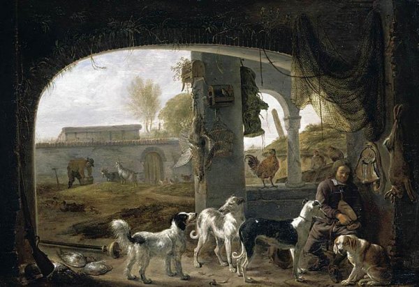 Huntsman Feeding His Dogs c. 1652