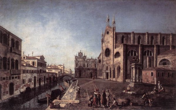 View Of Campo Santi Giovanni E Paolo 1745