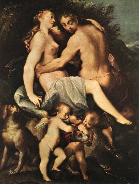 Adonis Led By Cupids To Venus Detail