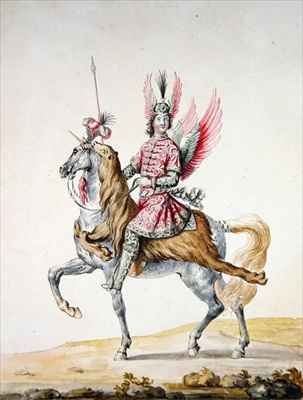 'Horseman with wings', costume design for 'Le Carrousel des Galants Maures'