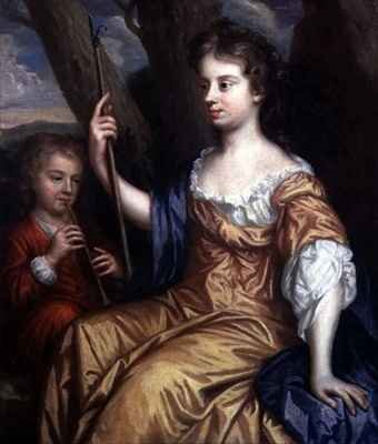 Self Portrait of the Artist as a Shepherdess with her Son Charles (1660-1714) in Attendance