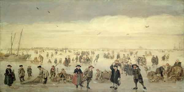 Winter Scene with Numerous Figures on the Ice