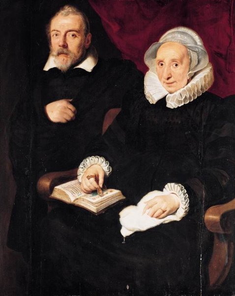 Portrait of Elisabeth Mertens and Her Late Husband c. 1630