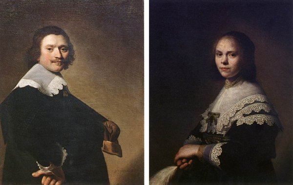 Portrait of a Man and Portrait of a Woman 1640-41