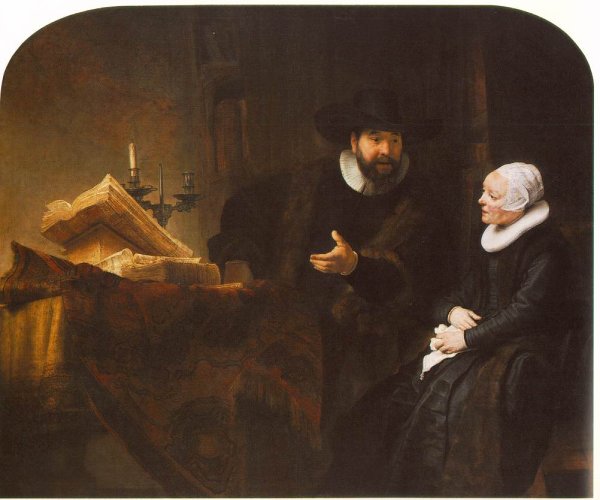 The Mennonite Minister Cornelis Claesz. Anslo in Conversation with his Wife, Aaltje 1641