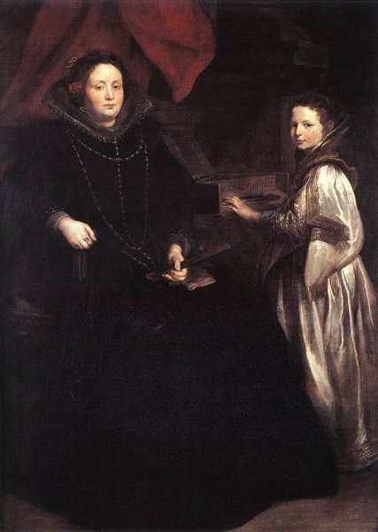 Portrait of Porzia Imperiale and Her Daughter c. 1628