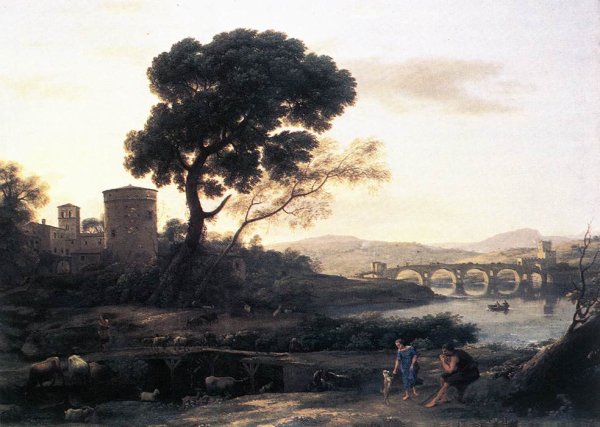 Landscape with Shepherds - The Pont Molle 1645