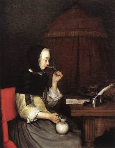 Woman Playing the Lute