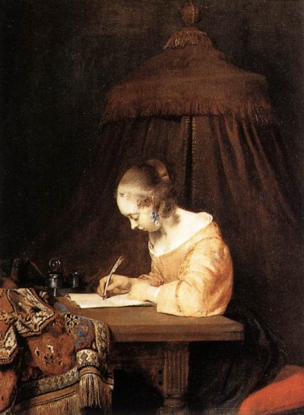 Woman Writing a Letter c. 1655