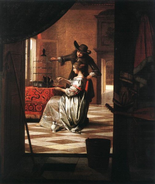 Couple with Parrot 1668