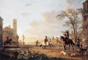 Landscape With Horse Trainers