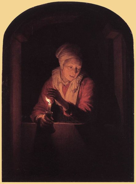 Old Woman With A Candle