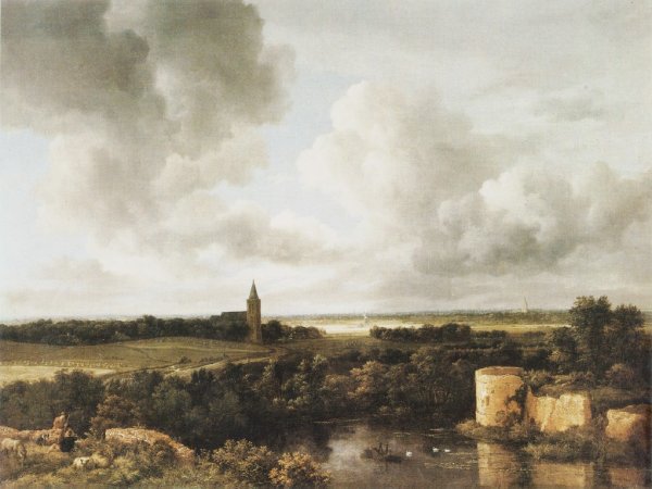 Landscape With Church And Ruined Castle