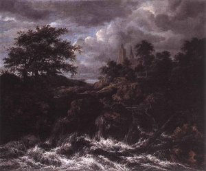 Waterfall in a Mountainous Northern Landscape 1665