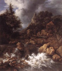 Waterfall by a Church 1667-70