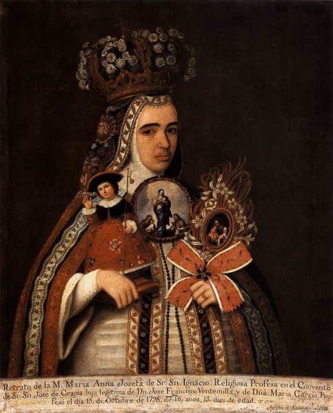 Portrait of María Anna Josefa Taking Vow 1793