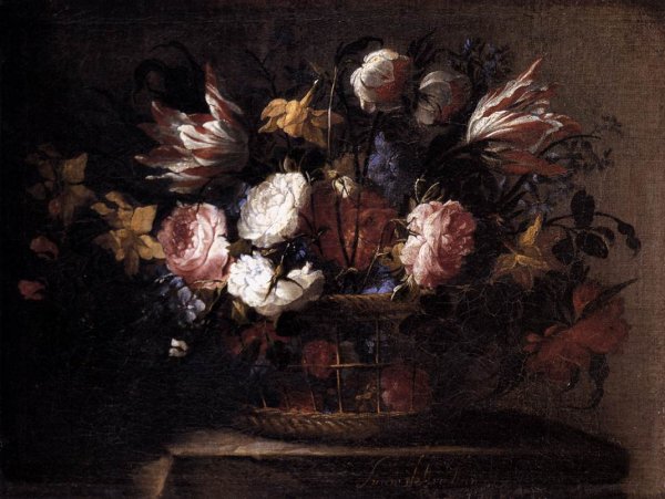 Still-Life with a Basket of Flowers 1650