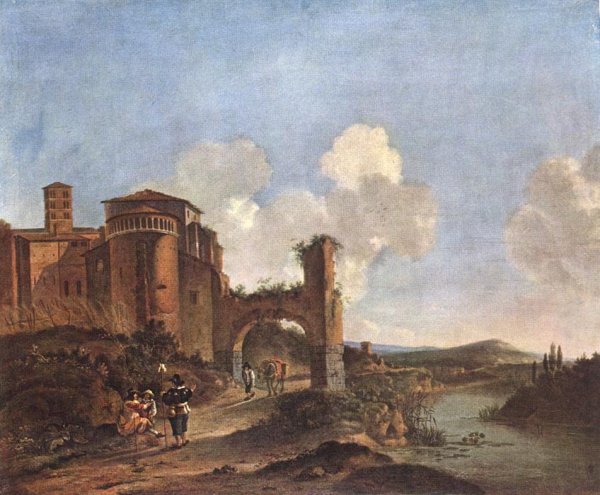 Italian Landscape with SS. Giovanni e Paolo in Rome