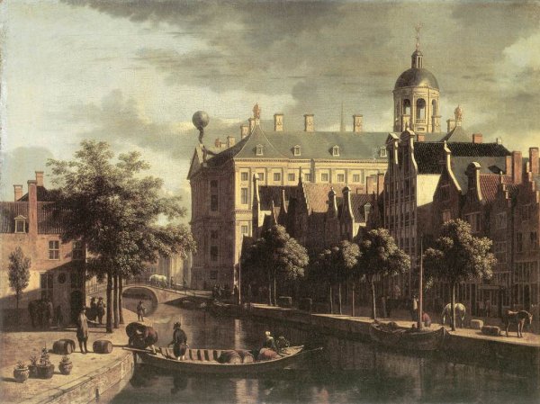 Amsterdam, the Nieuwezijds near the Bloemmarkt 1670-75