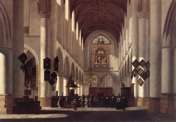 Interior of the St Bavo in Haarlem 1668