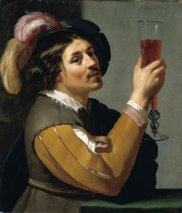 Young Man Drinking a Glass of Wine 1635-40