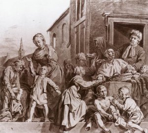 Tending Children at the Orphanage in Haarlem 1663