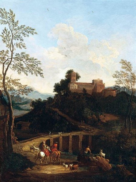 Roman Landscape near to a Bridge