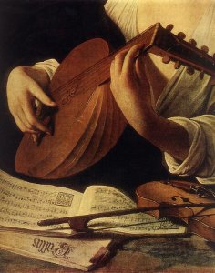 Lute Player (detail) c. 1596