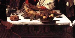 Supper at Emmaus (detail 2) 1601-02